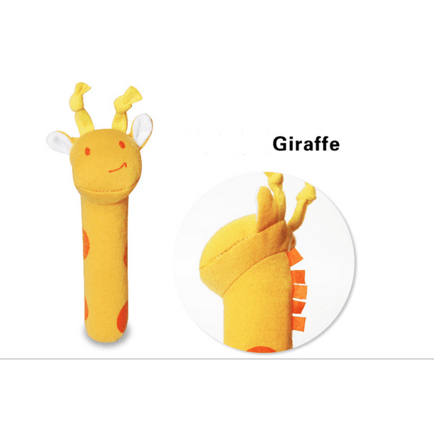 Soft Sound Animal Handbells plush Squeeze Rattle Newborn Baby Fantastic Toy ZDW
